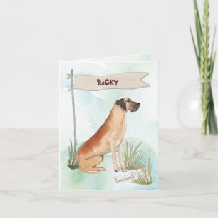 Aangepaste naam Chocolate Lab Pet Dog Notitiekaartje
