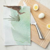 Aangepaste naam Chocolate Lab Pet Dog Theedoek (Quarter Fold)