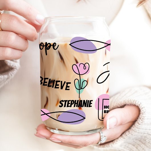 Aangepaste naam Christelijk geloof Blikvorm Glas