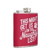 Aangepaste naam Christmas Naughty List Heupfles (Rechts)