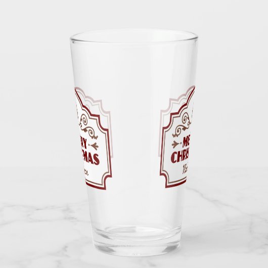 Aangepaste naam Christmas pint glas (Rechts)