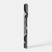 ✨ Aangepaste naam Chrome Flow Vloeibare Zilveren M iPhone Hoesje (Rechterkant)