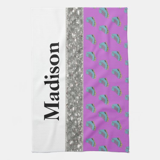 Aangepaste naam Cijfer Afbeelding Afvoerwishanddoe Theedoek (Verticaal)