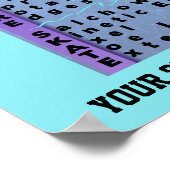 Aangepaste naam Cijfer Skater Poster (Hoek)