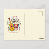 Aangepaste naam Cinco de Mayo Fiesta Spanish Holid Briefkaart (Achterkant)