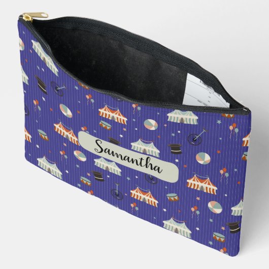 Aangepaste naam Circus leuk patroon Etui (Open)