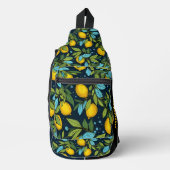 Aangepaste naam Citroenpatroon Sling Bag (Voorkant)