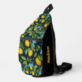 Aangepaste naam Citroenpatroon Sling Bag (Rechterhoek)