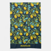 Aangepaste naam Citroenpatroon Theedoek (Verticaal)