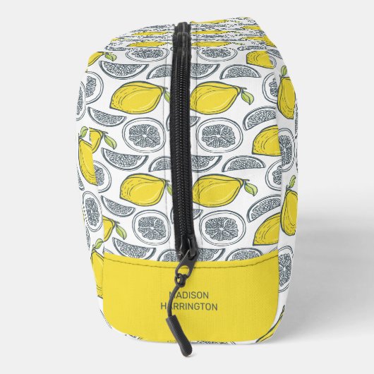 Aangepaste naam Citroenpatroon Toilettasje (Rechts)