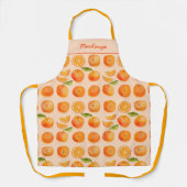 Aangepaste naam Citrus Oranje Pattern Schort (Voorkant)