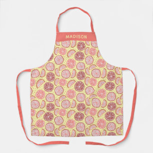 Aangepaste naam Citrus Pattern-schorten Schort