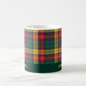 Aangepaste naam Clan Buchanan Tartan Koffiemok (Center)