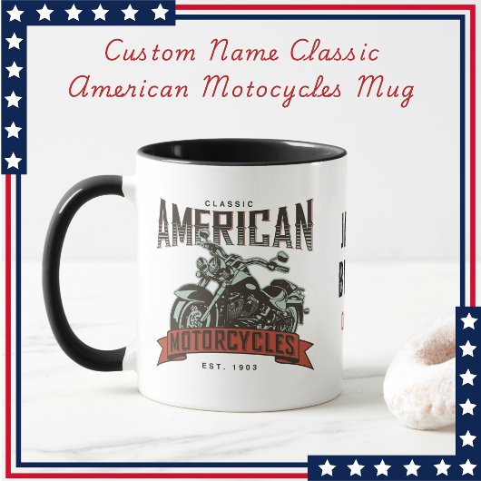 Aangepaste naam Classic American Motocycles Mok