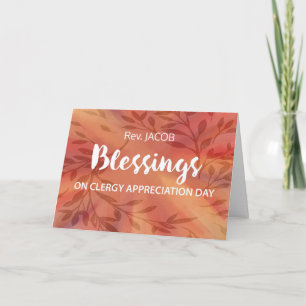 Aangepaste naam Clergy Appreciation Day Zegeningen Kaart