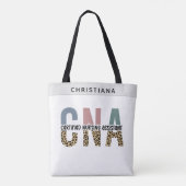 Aangepaste naam CNA Gecertificeerde verpleegkundig Tote Bag (Achterkant)