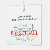Aangepaste naam Coach Woordwolk Keramisch Ornament (Links)