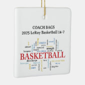 Aangepaste naam Coach Woordwolk Keramisch Ornament (Rechts)