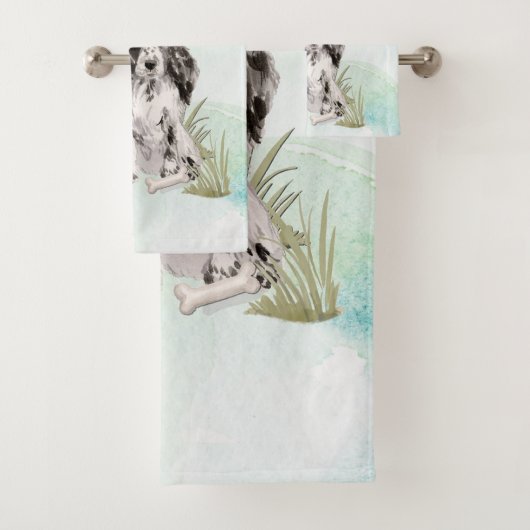 Aangepaste naam Cocker Spaniel Pet Dog Bad Handdoek (Insitu)