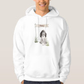 Aangepaste naam Cocker Spaniel Pet Dog Hoodie (Voorkant)