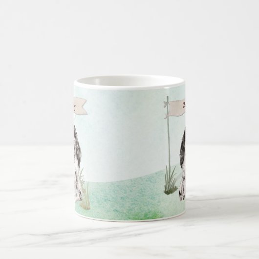 Aangepaste naam Cocker Spaniel Pet Dog Koffiemok (Center)