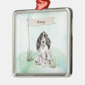 Aangepaste naam Cocker Spaniel Pet Dog Metalen Ornament (Links)