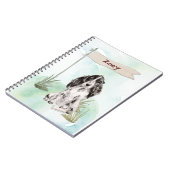 Aangepaste naam Cocker Spaniel Pet Dog Notitieboek (Linkerzijde)