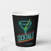 Aangepaste naam COCTAILS Papieren Bekers (Achterkant)