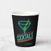 Aangepaste naam COCTAILS Papieren Bekers (Voorkant)