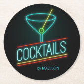Aangepaste naam COCTAILS Ronde Kartonnen Onderzetter (Voorkant)