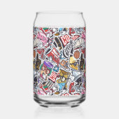 Aangepaste naam College Comics Patroon Blikvorm Glas (Rechts)