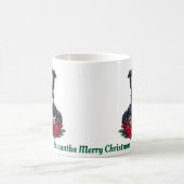 Aangepaste naam, Collie Merry Christmas Koffiemok (Center)