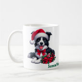 Aangepaste naam, Collie Merry Christmas Koffiemok (Links)