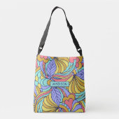 Aangepaste naam Colorful Doodles tassen (Achterkant)