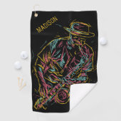 Aangepaste naam Colorful Jazz Player Golfhanddoek (Insitu)