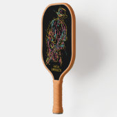 Aangepaste naam Colorful Jazz Player Pickleball Paddle (Links)