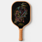 Aangepaste naam Colorful Jazz Player Pickleball Paddle (Achterkant)