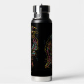 Aangepaste naam Colorful Jazz Player Waterfles (Rechts)
