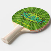 Aangepaste naam Comic Slam Pong Paddle, Cartoon Tafeltennisbatje (Voorkant Gekanteld)