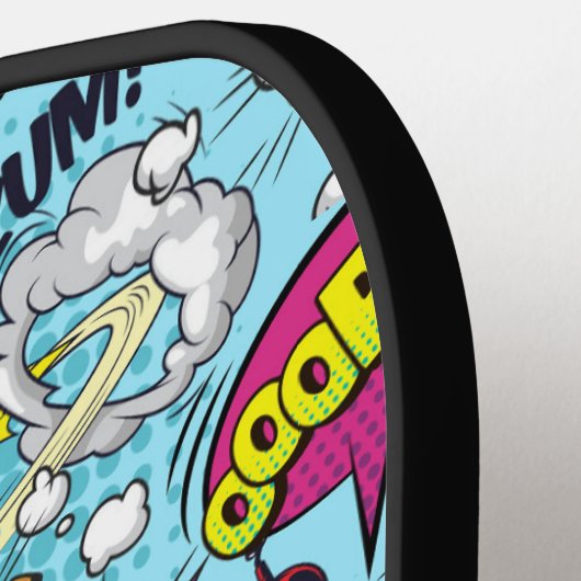 Aangepaste naam Comics Patroon Pickleball Paddle (Links Detail)