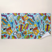 Aangepaste naam Comics Patroon Strandlaken (Voorkant)