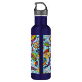 Aangepaste naam Comics Patroon Waterfles (Achterkant)