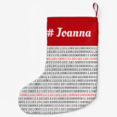 Aangepaste naam Computer Science Binary Stocking Kleine Kerstsok (Achterkant)