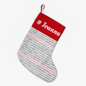 Aangepaste naam Computer Science Binary Stocking Kleine Kerstsok (Voorkant (Hangend))