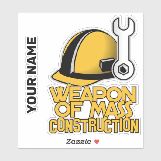 Aangepaste naam Constructie Sticker (Vel)