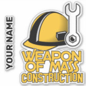 Aangepaste naam Constructie Sticker (Voorkant)