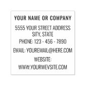 Aangepaste naam Contactgegevens Adres Zelfinkkend  Zelfinktende Stempel (Design)