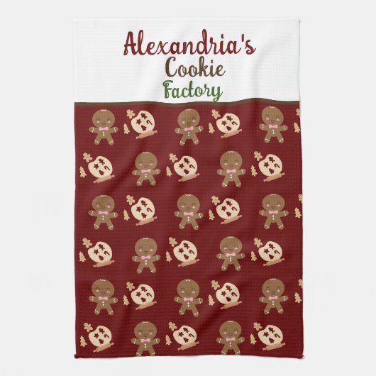 Aangepaste naam Cookiefabriek Quote Chef Koken Theedoek (Verticaal)