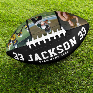 Aangepaste naam: Cool Black en White 3 Fototeam -  American Football