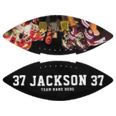 Aangepaste naam Cool Black en White Photo Team Num American Football (Panelen)